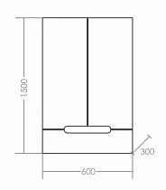 Шкаф навесной Санта Лондон 60x90 белый