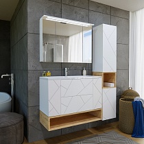 Мебель для ванной Бриклаер Кристалл 100 см белый