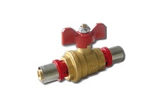 Кран пресс для монтажа в стене Tiemme бабочка, 20x20 мм 1680007