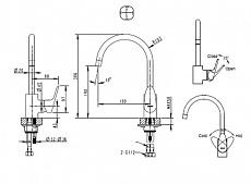 Смеситель для кухни Bravat Drop F74898C-1A