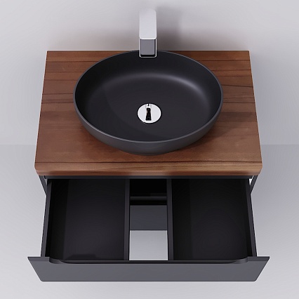 Тумба с раковиной Jorno Wood 80 см