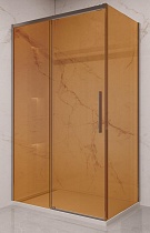 Душевой уголок Vincea Stella VSR-1ST9012GSGM 120x90 вороненая сталь, янтарь