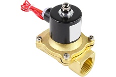 Электромагнитный клапан DN.ru двухходовой VS2W-100V-NC Ду32 Ру10 латунь, VITON 220B AC D130-01562