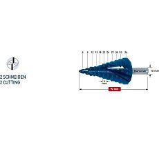 Сверло ступенчатое 6-36 мм Karnasch 20.1450