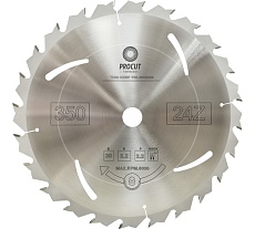 Диск универсальный с защитой от отдачи (350x30x3.2/2.2 мм; Z=24) PROCUT 736.3503024
