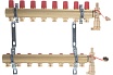 Комплект коллекторов Danfoss FHF-8 set с кронштейнами и воздухоотводчиками 8 контуров 088U0708