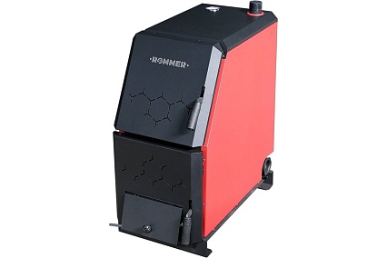 Твердотопливный котел Rommer Rsb-1110-000016 16 квт, с возможностью установки тэна, терморегулятора/турбокомплекта, пеллетной горелки RG008VCUMTC5DS
