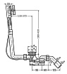 Слив-перелив Bette Multiplex M5 B602-000, удлиненный 725 мм, белый