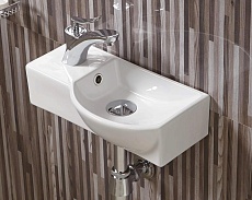 Раковина WeltWasser WW AISBACH 7940 GL-WT L 40 см, левая 10000008686 белый глянец