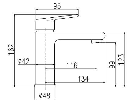 Смеситель для раковины Rav Slezak Colorado CO228.5CMAT черный матовый