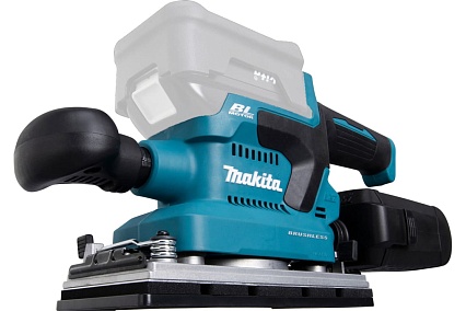 Вибрационная шлифмашина Makita LXT, BL, 18 В, XPT, 93x228 мм, 4000-12000 об/мин, ампл. 2.0 мм, 1.5 кг, кор., пылесборник, зажим, без аккум. и ЗУ DBO380Z