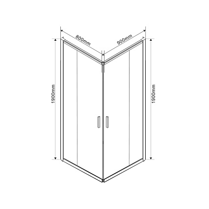 Душевой уголок Vincea Garda VSS-1G8090CLGM 90x80 вороненая сталь, прозрачный