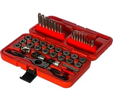 Набор метчиков и плашек Мастак SK-5 1/8&quot;-1/2&quot; кейс, 40 предметов 351-10040C