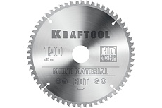 Диск пильный по алюминию Kraftool Multi material 190x30 мм, 60Т 36953-190-30