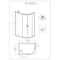 Душевой уголок Grossman Classic GR-9120L 120x80 асимметричный, левый