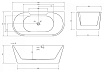 Акриловая ванна Abber AB9296-1.5 150x80, белый