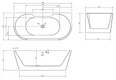 Акриловая ванна Abber AB9296-1.5 150x80, белый