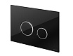 Кнопка смыва Cersanit Twins A64117 стекло, черный