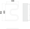 Полотенцесушитель водяной Terminus М-обр БШ 600x400, 4620768881510
