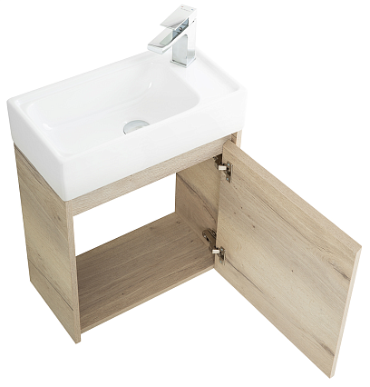 Тумба с раковиной BelBagno Kraft Mini 50 см Rovere Galifax Bianco, R