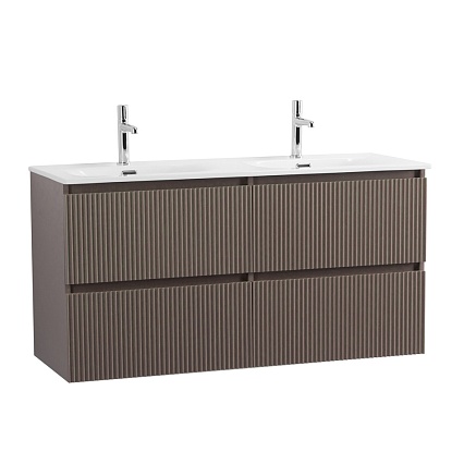 Тумба с раковиной BelBagno Uno 120 см, 4 ящика, Бежевый матовый