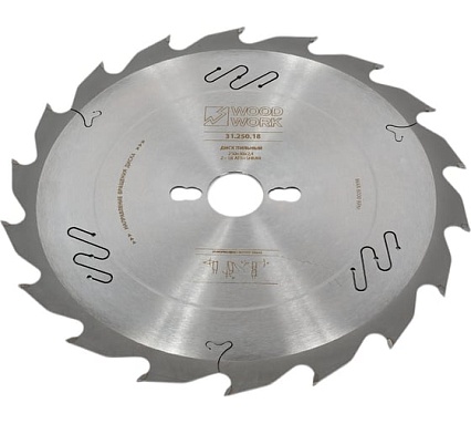 Диск пильный универсальный 250x2.4/1.8x30 мм, Z=18, A=20° WOODWORK 31.250.18