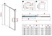 Душевая дверь Vincea Стелла (Stella) VDS-1ST120CLBN 120x200 брашированный никель, прозрачная