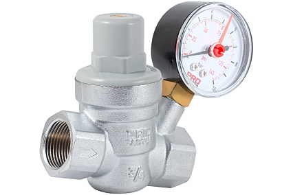 Редуктор давления PROFACTOR мембранный, с манометром, 3/4" PF PRV 254G