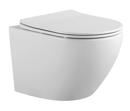 Подвесной унитаз SET Aquatek Европа-019 4в1, кнопка хром матовый