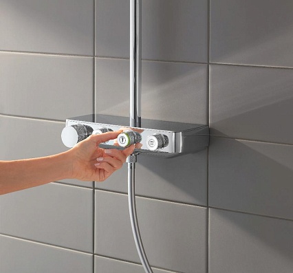 Душевая стойка Grohe Euphoria SmartControl System 310 Cube Duo 26508000 с термостатом