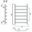 Полотенцесушитель водяной Domoterm Лаура П6 500x800-500 боковое подключ., хром