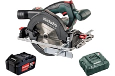 Аккумуляторная дисковая пила Metabo KS 18 LTX 57 + 1 Li-Powerх 4 Ач + ЗУ ASC30-36 T03480