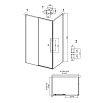 Душевой уголок Grossman Galaxy 120.K33.01.1470.42.10 140x70 тонированный, графит сатин