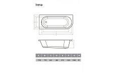 Акриловая ванна Vayer Irena 170x72 L Гл000026131