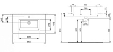 Раковина Bocchi Milano 1113-004-0126 81 см матовый черный