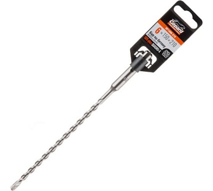 Бур сверло 6x150x210 мм, SDS-plus, Quadro-x Gepard GP1206-210