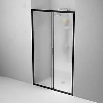 Душевая дверь Am.Pm Gem 120x195 прозрачное/матовое стекло, черный