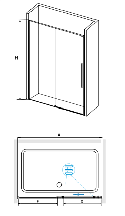 Душевая дверь RGW Stilvoll SV-12 150x195 раздвижная, прозрачное