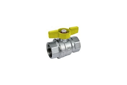Шаровой кран Giacomini 1, ВВ, ручка-бабочка жёлтая, хромированный R851 R851X005