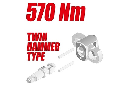 Пневматический гайковерт Yato 1/2", 570 Нм YT-09505