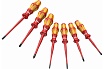 Набор VDE отверток WERA 160 iSS/7 Kraftform Plus Серия 100 с зауженным стержнем, 7 пр. WE-135961