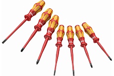 Набор VDE отверток WERA 160 iSS/7 Kraftform Plus Серия 100 с зауженным стержнем, 7 пр. WE-135961