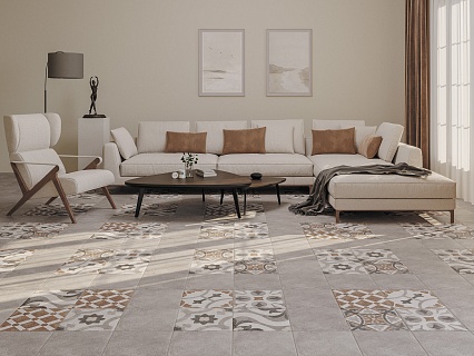 Керамогранит Cersanit Carpet пэчворк многоцветный 29,8х29,8 см, C-CP4A452D