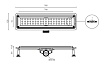 Душевой лоток Ctesi Flow Square BK4024640 70 см хром