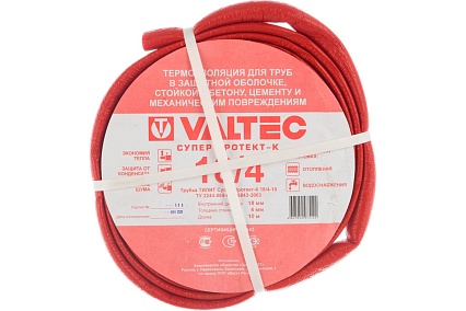Теплоизоляция Супер Протект (18х4 мм; красный; 10 м) Valtec 82942