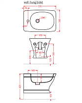 Подвесное биде Artceram Civitas CIB001 01 00 белый