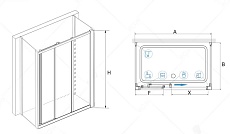 Душевой уголок RGW Classic CL-40P 100x80, прозрачное