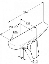 Смеситель для душа Kludi Ambienta 537100575