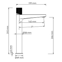 Смеситель для раковины WasserKRAFT Paar 8803H, розовое золото