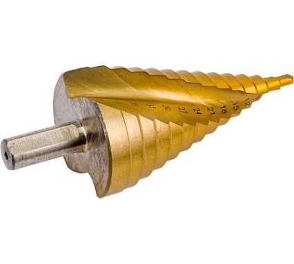 Сверло ступенчатое по металлу SPIRAL HSS-TiN 4-40х3/103 мм D.BOR SDSP-TIN-04-40-10